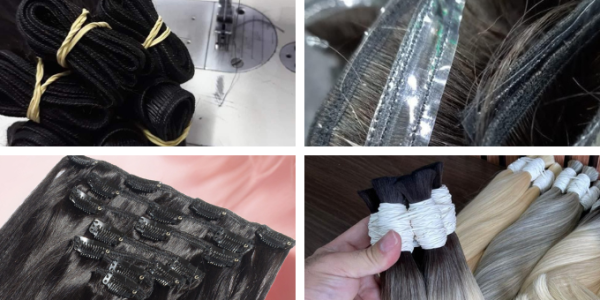 Cabelos humanos em diferentes formatos: costura, tic tac e ombré